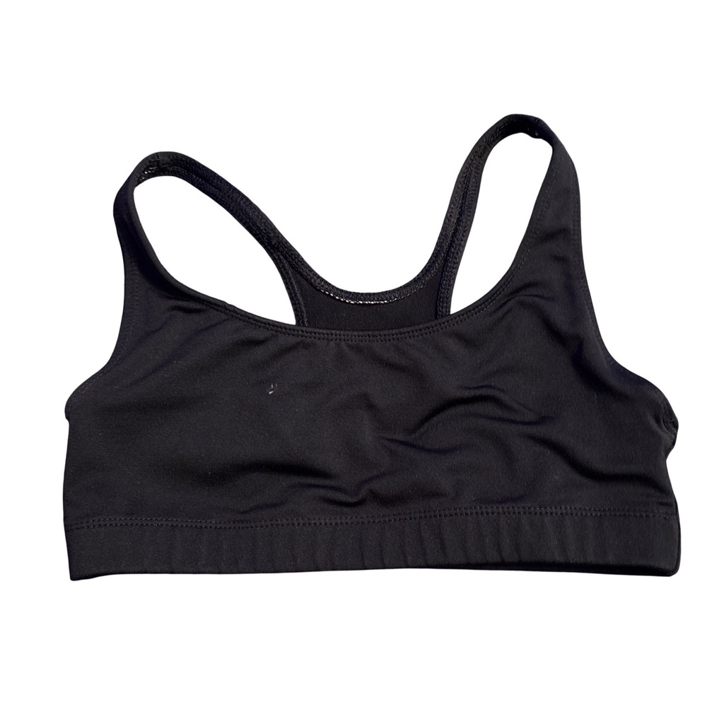 HEAD Black Racerback Sports Bra Athletic Workout Yoga Running Size S